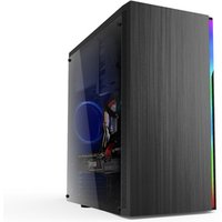 Soeyi Branded New Design RGB Strip Micro ATX Desktop Tower Acrylic PC Case Diy Computer Case Chassis