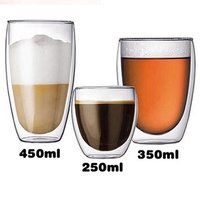 Handmade Double Wall Glass Coffee Cup