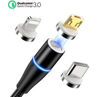 Factory Price Nylon Braided USB-C Fast Charging Type C Magnetic Cable for Macbook