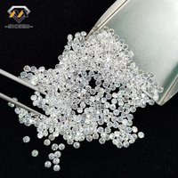 SICGEM Synthetic Lab Created White Moissanite Loose Gemstones 0.7mm-2.9mm Color Play/Fire for Jewelry Making