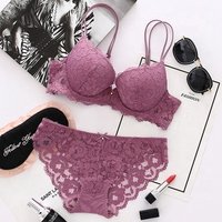Lace Push Up Bra & Brief Set