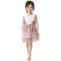 2019 Baby Girl Party Dress Children Frocks Designs Flower Communion Girl Wedding Layers Ceremony Party Wear Western Dress