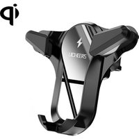 Licheers no noise car cell phone holder mount 5W/7.5W/10W QI wireless charger holder car wireless charger