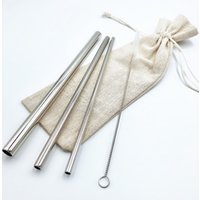 Wholesale 4 Pack Full Range Use Stainless Steel Drinking Straw