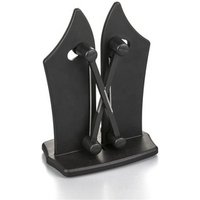High Quality Black Spray Coated Kitchen Knife Sharpener for Sharpens, Hones, Polishes Serrated, Beveled, Standard Blades
