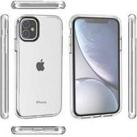 Clear crystal hard PC Mobil case with soft edge TPU transparent cover for iphone 11