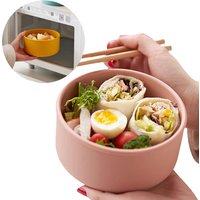 Am Azon Hot Selling 700ml Silicone Keep Fresh Box Food Container Round Snack Storage Box Silicone Bento Lunch Box With Lid