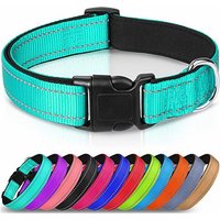 Wholesale Reflective Dog Collar Soft Neoprene Padded Breathable Nylon Pet Collar Adjustable for Small Medium Large Dogs