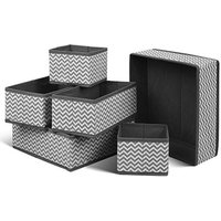 Underwear drawer organizer Foldable Storage Box Closet Dresser Drawers Divider Cloth Basket Bins for Sock Bras Baby Clothes