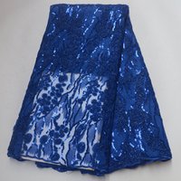 Sinya African Sequins Guipure Embroidery Net Lace Fabric