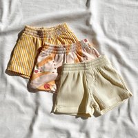 Swimsuit Children Swimming Trunks Comfortable Cute Boy Swimsuit Ribbed Print Beach Boxer Swimming Trunks Baby Beach Shorts
