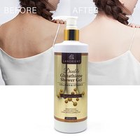 Organic Private Label 400ml Vitamin C Body Whitening Moisturize Shower Gel Double-glutathione Fast Whitening Body Wash