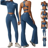 YOKE 2023 Wholesale Gym Fitness Long Sleeve Jacket Leggings Sports Suits Women Seamless Fitness Yoga Set