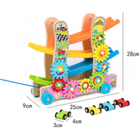 Wooden Mini Ramp Race Toy Track Car Toys Ramp Racer Toy for Kids Educational Gifts Car Tracking Toyd for Toddler