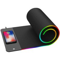 2 in 1 Mouse Pad Wireless Charger Luminous Mousepad Fast Charging Pad