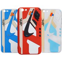 3D AIR Jordan AJ1 Sports Shoes Silicone Phone Cases Off Blule White Cover For iPhone