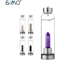 2019 Hot Sale Natural Crystal Point Healing Obelisk Wand Elixir Quartz Glass Crystal Water Bottle With Tools Drop Shipping