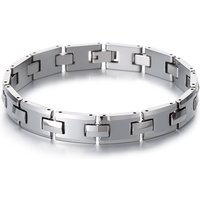 New Style Fashion Simple High Polished Stainless Steel Chain Tungsten Bracelet for Men Women Jewelry Gift Customize
