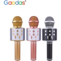 WS-858 USB handheld Karaoke microphone for Home KTV Mini Wireless Microphone