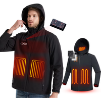 Low MOQ Custom Winter Self Heating Jacket USB Electric Battery Rechargeable Heated Jacket Mens With Battery Pack