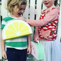 Portable cute rainbow watermelon lemon paperboard toy storage box kids with lock