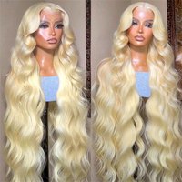613 Blonde Lace Front Wig Human Hair 13X4 Body Wave Pre Plucked With Baby Hair Brazilian Lace Frontal Human Hair Wig