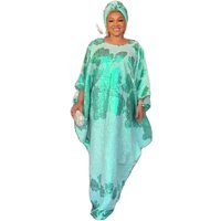 Women's High Quality Jacquard Fabric African Dress Flash Sale Plus Size Summer Clothing and Attire