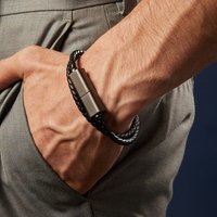 Magnetic Absorb Leather Bracelet Charging Cable Bracelet Leather USB Charger Data Cable For iPhone and Android