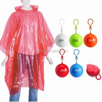 Waterproof custom wholesale Disposable emergency PE rain ball poncho/rain coat