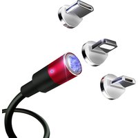 Multi Usb-c Data Charging Mobile Phone Charger Micro Braided 3 In 1 Magnetic Usb Cable