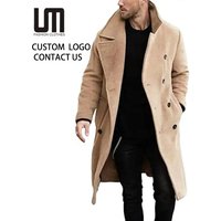 OEM Service Custom Design Good Quality Long Coats Winter Jackets Double Breasted Woolen Men Coat