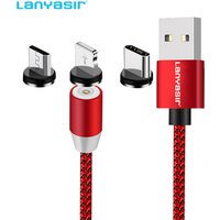 Free Shipping Lanyasir T9 1M LED Magnetic Charging USB Cable