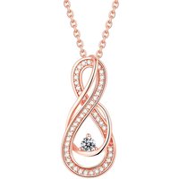 Ladies' Elegance S925 Sterling Silver Zirconia Geometric Pendant Wholesale