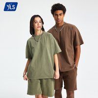 YLS1244 250GSM Men's T-Shirts Cotton Custom Design Oversized Acid Wash T Shirt Unisex High Quality Cotton