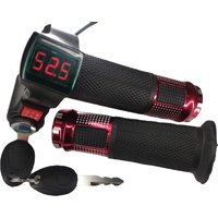 3-Speed Digital Display Electric Bike Grip Twist Throttle Accelerator Switch for E Scooter Voltage Display Bicycle Part