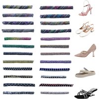 Vintage Fashion Crystal Rhinestone Row Trimming Shoe Uppers Upper Decorative Accessories With Rhinestone Line