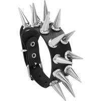 Wholesale Unisex PU Leather Bracelet with Punk Rock Rivet Plastic Long Spike Accessories Men's Jewelry for Gifts or Parties