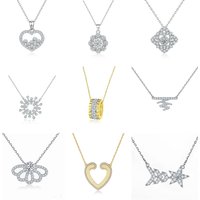 Custom Heart Necklace Rose Gold Plated Non Fade 925 Sterling Silver Necklace Women Trendy Jewelry Necklaces