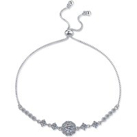 Wholesale 925 Sterling Silver Luxury Bracelet with 0.5Carat Moissanite Customised Fine Adjustable Chain for Gifts and Parties