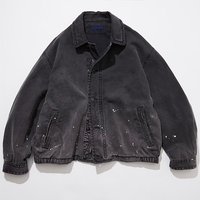 Men's Casual Street Wear Long Sleeve Cotton Loose Wash Heavy Canvas Vintage Couple Tops Denim Jacket