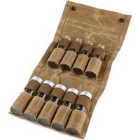 Vintage Waxed Canvas Reusable Portable Waterproof Camping Travel Spice Storage Bag with Handle