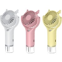 USB Desktop Water-Cooled Fan Humidifier Portable 3-Speed Charging Handheld Air Cooler New Small Desktop Electric Mist Fan