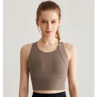 Custom Logo High Support Women's Breathable Tank Tops Shockproof Padded Soft Skin Friendly Yoga Sport Workout Sports Bra