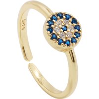 Wholesale 925 Sterling Silver Zircon Evil Eyes Ring Open Rings for Women Fashion Jewelry 2021