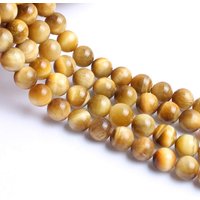 AA Golden Tiger Eye Natural Gemstone Loose Beads Round Crystal Energy Stone Healing Power for Jewelry Making