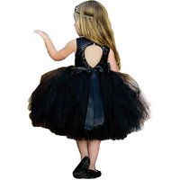 Bear Leader Girls Princess Round Neck Ball Gown Sleeveless Children's Clothes Open Back Girls Dress
