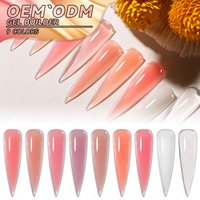 JTING High Pigment 9colors Gel Builder Soak Off UV/LED Nail Art Extension Construction Gel Builder Support OEM/ODM Private Brand