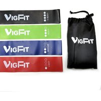 VIGFIT Gym Fitness Yoga Exercise Elastic Hip Loop Custom Printed Latex Resistance Bands Light-Medium-Heavy-Extra Heavy
