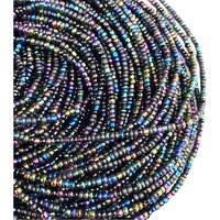 50 Inches Handmade Black Mix Adjustable Bulk Tie on Waist Beads on Cotton Cord Belly Chainbody Jewelry for Women