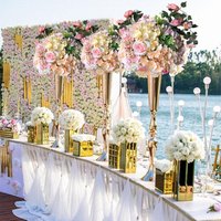 Metal Fiberglass Trumpet Popular Vase Table Centerpiece Flower Holder Wedding Envents Vase